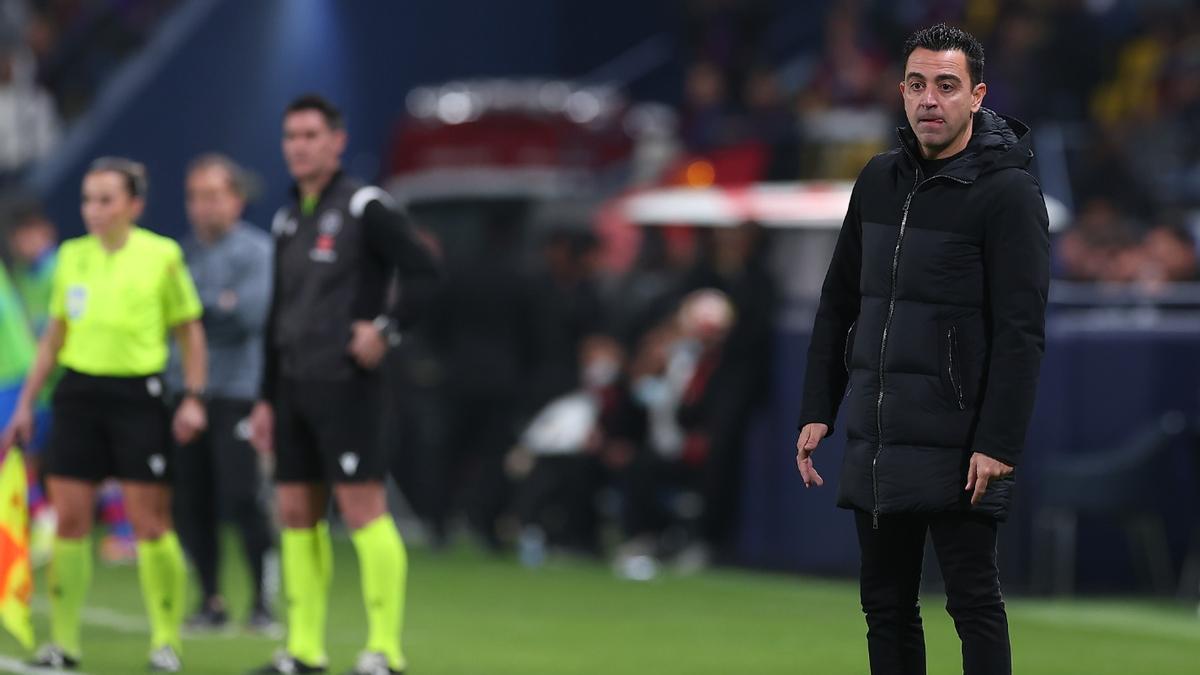 Xavi Hernández, durante la semifinal de la Supercopa ante Osasuna