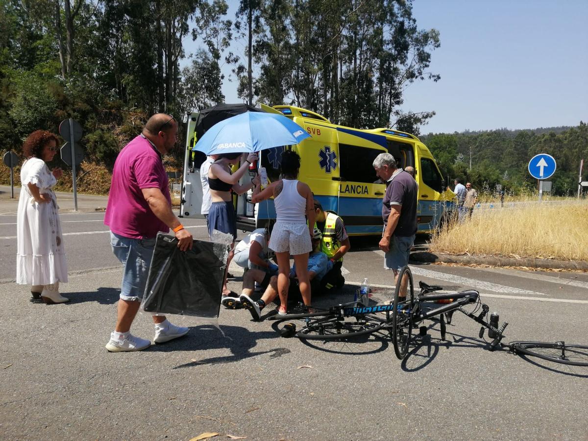 accidente dos ciclistas tabeirós a estrada