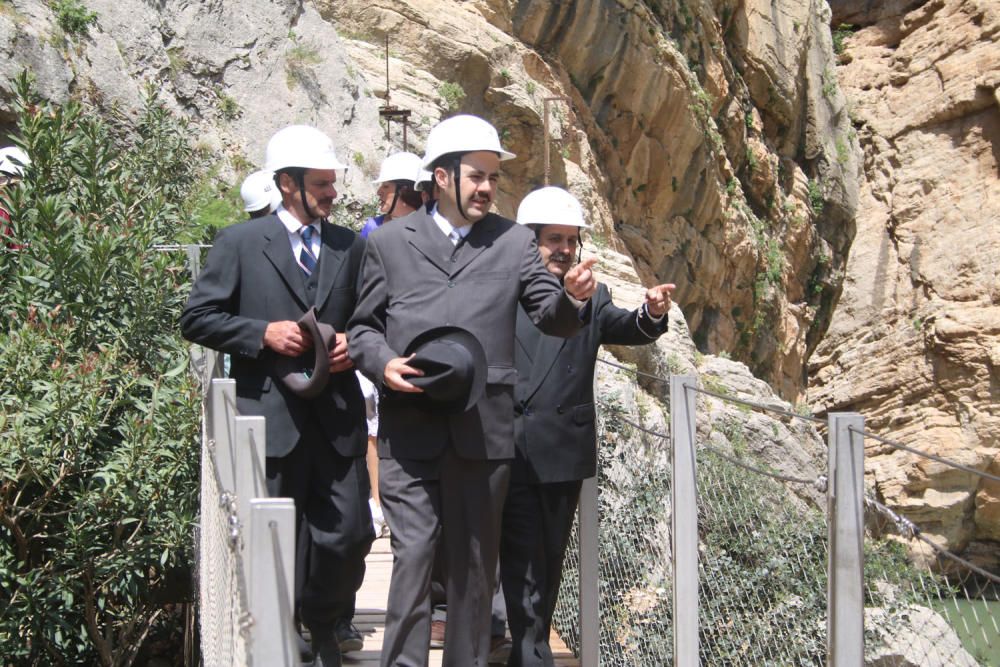 El Chorro, 1921: Visitas teatralizadas al Caminito del Rey