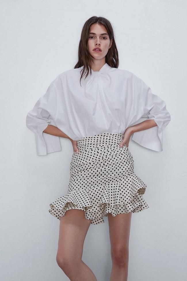 Minifalda con frunces
