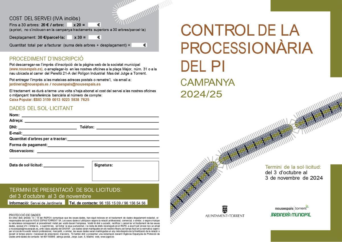 Campaña Procesionaria de Torrent.