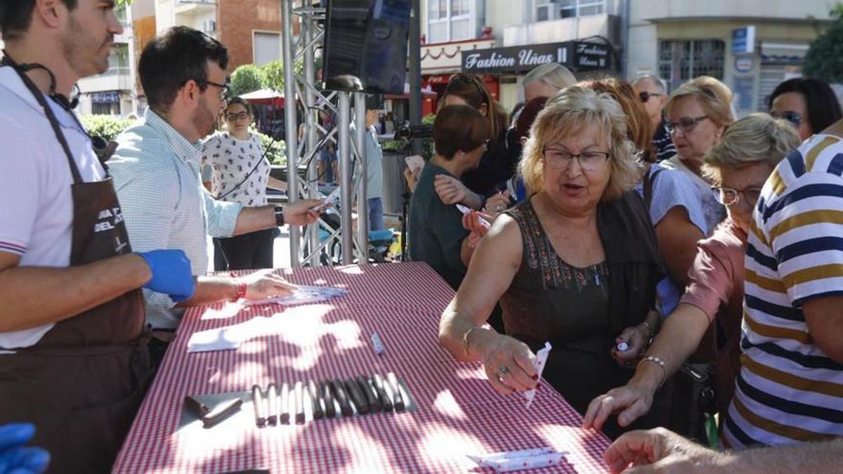 Muestra de chocolate torrentino.