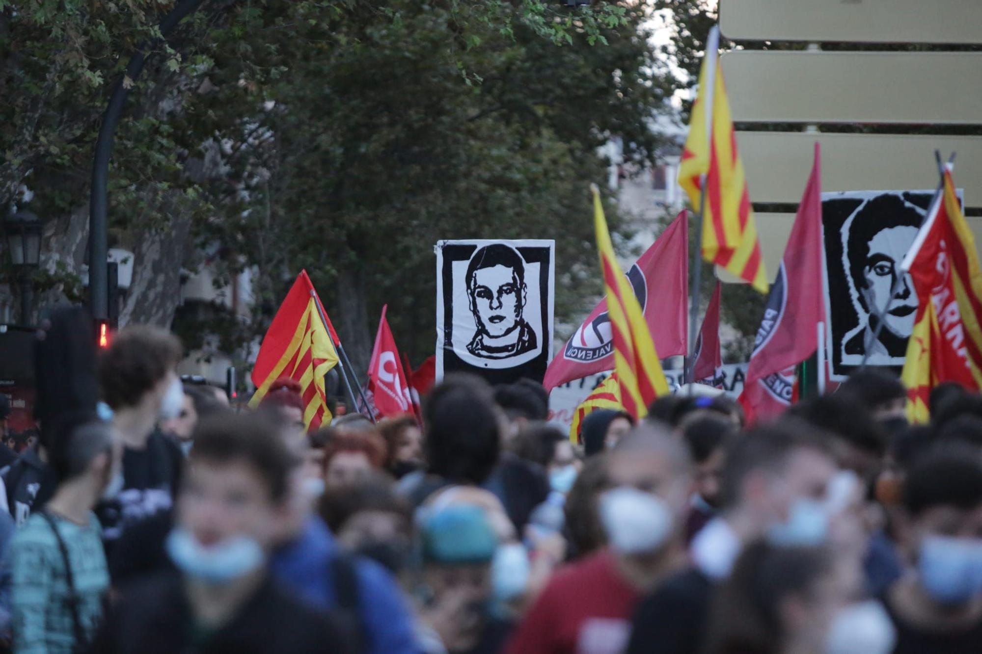Así han sido las manifestaciones antifascistas del 9 d'Octubre en València