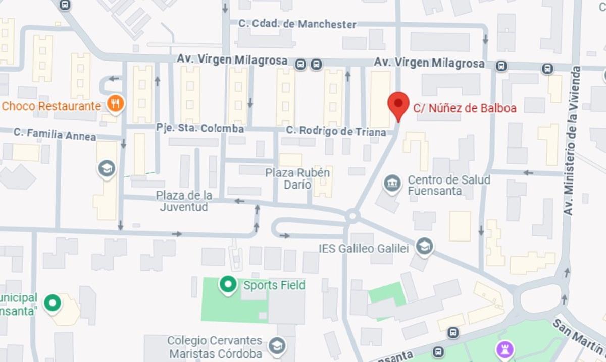 Ubicación del edificio donde se ha producido el incendio.