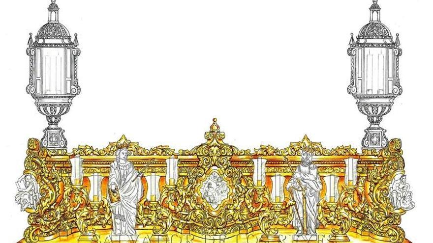 Diseño del trono del Señor Redentor del Mundo.