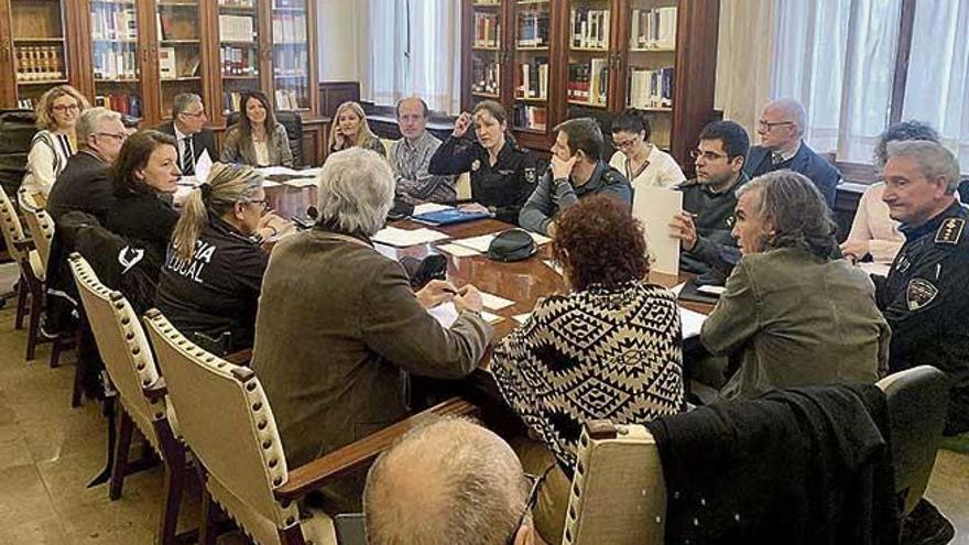 Representantes de diferentes instituciones se reunieron ayer en la Audiencia de Palma por segunda vez.