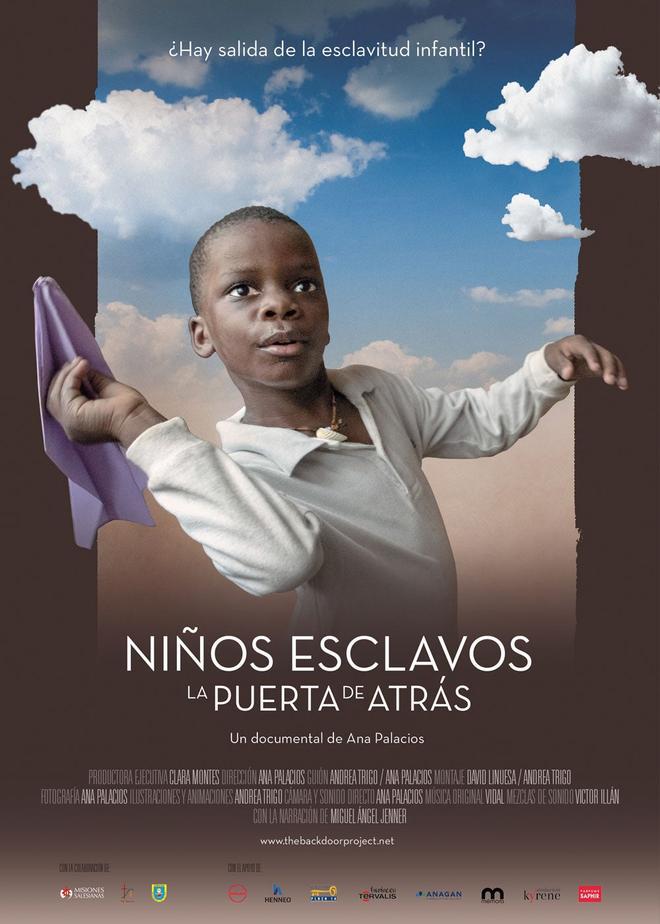 Cartel del documental 'Niños esclavos: la puerta de atrás', dirigido por Ana Palacios