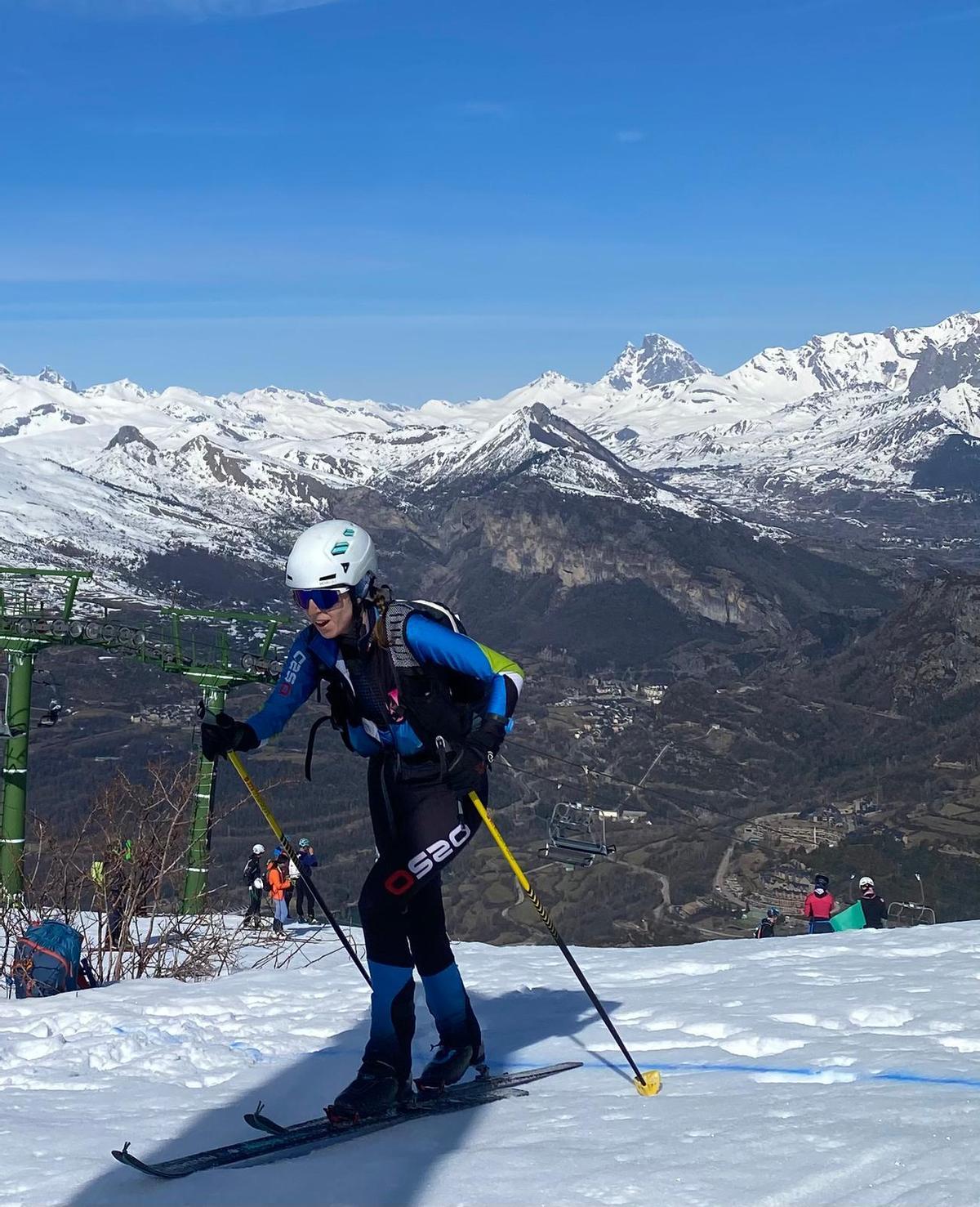 Claudia Lueje, durante su participación en los Nacionales.
