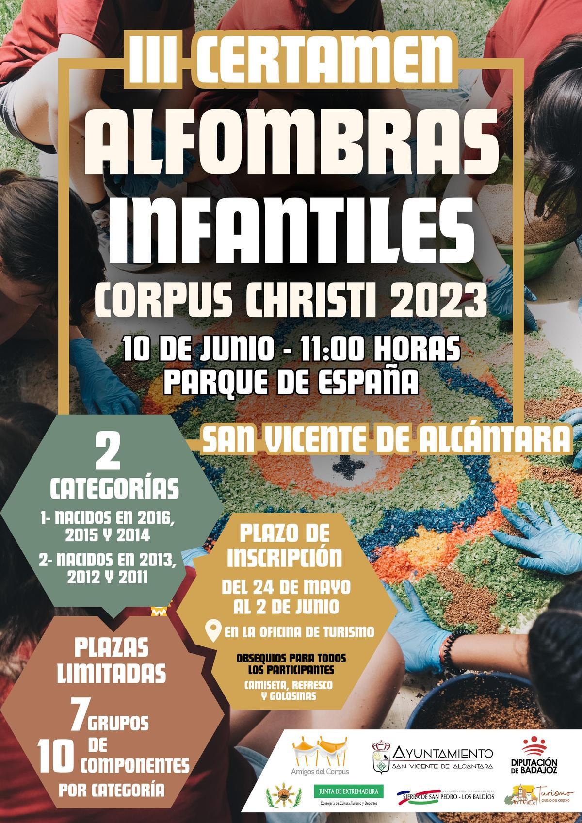Cartel del II Certamen de Alfombras Infantiles.