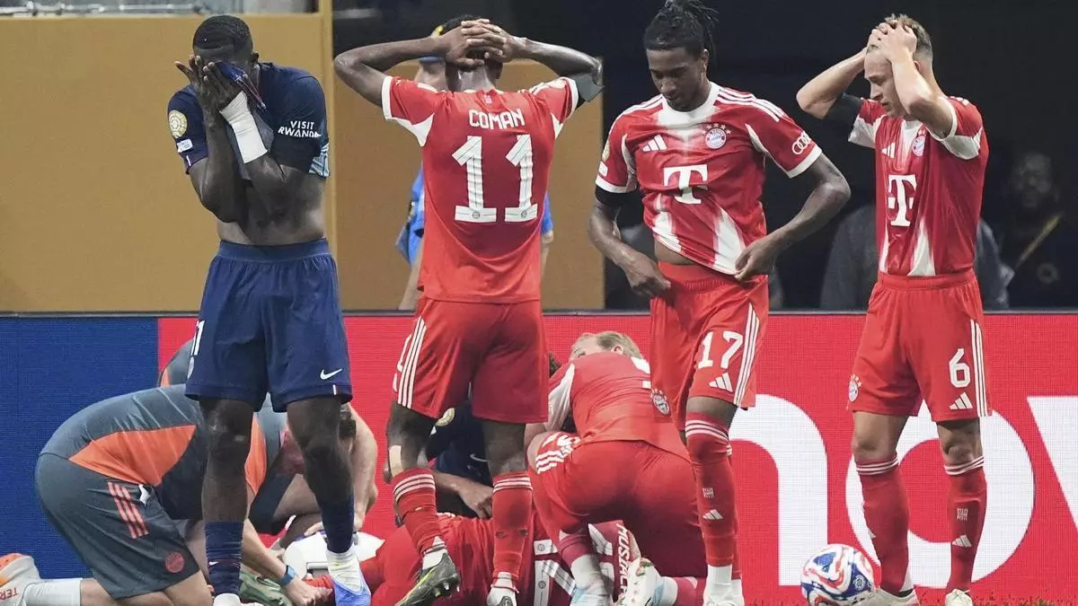 El PSG, que acabó con 9 jugadores, tumba al Bayern y Musiala sufre una grave lesión
