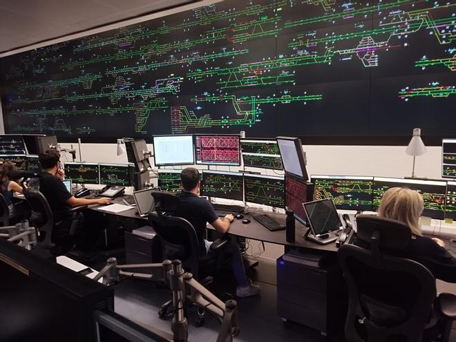 El Centro de Regulación de la Circulación de Adif (CRC) en la estación de França de Barcelona