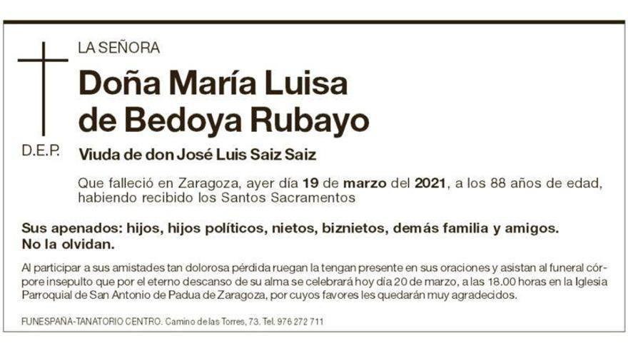 María Luisa de Bedoya Rubayo