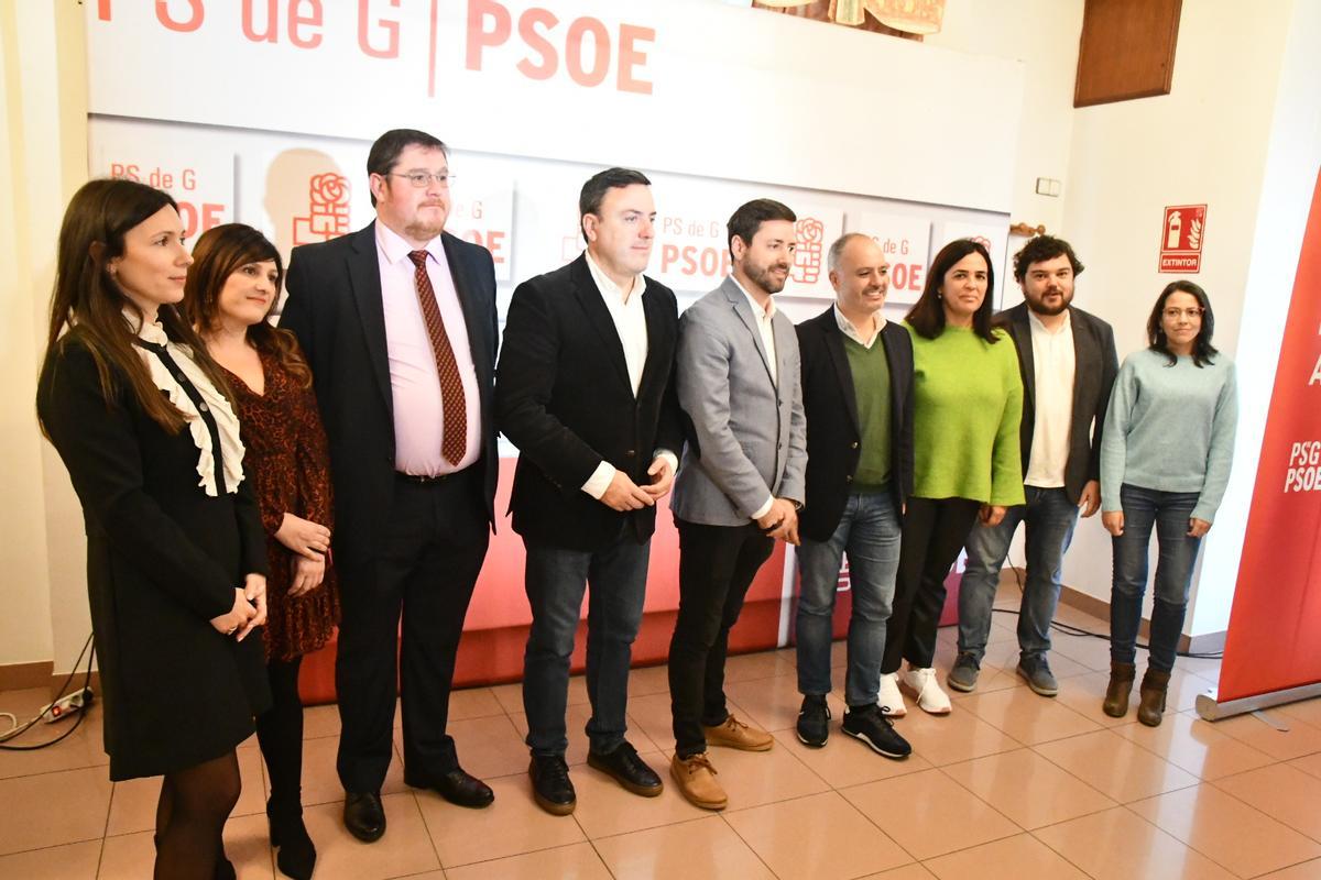 La presentación de Samuel Lago como candidato socialista a la Alcaldía de Cambados, ayer.