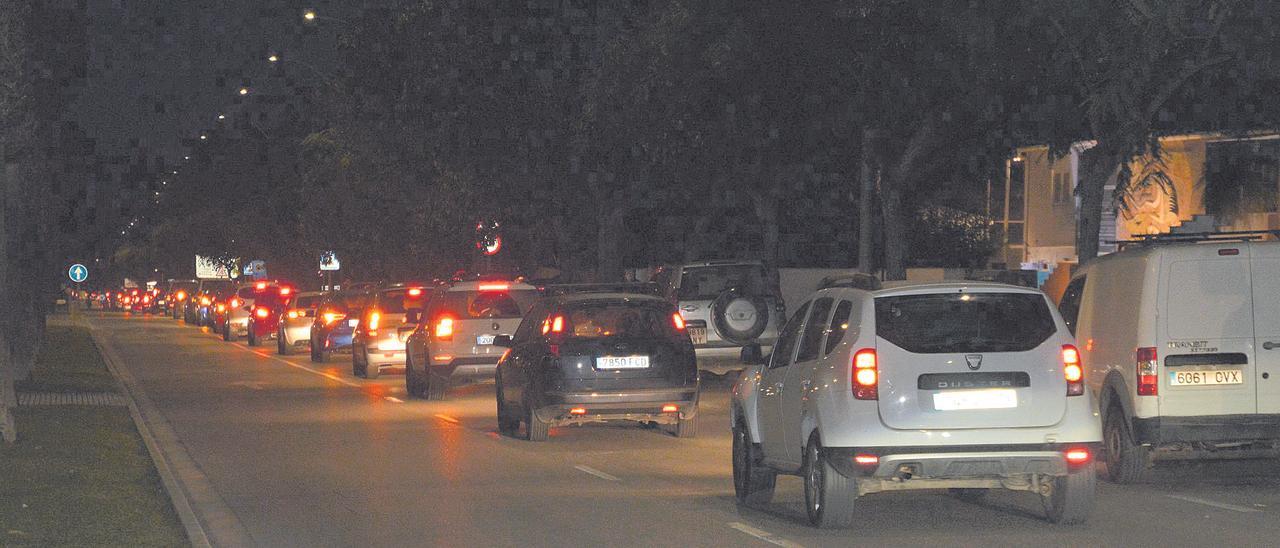 Protesta de coches en las calles de Manacor.