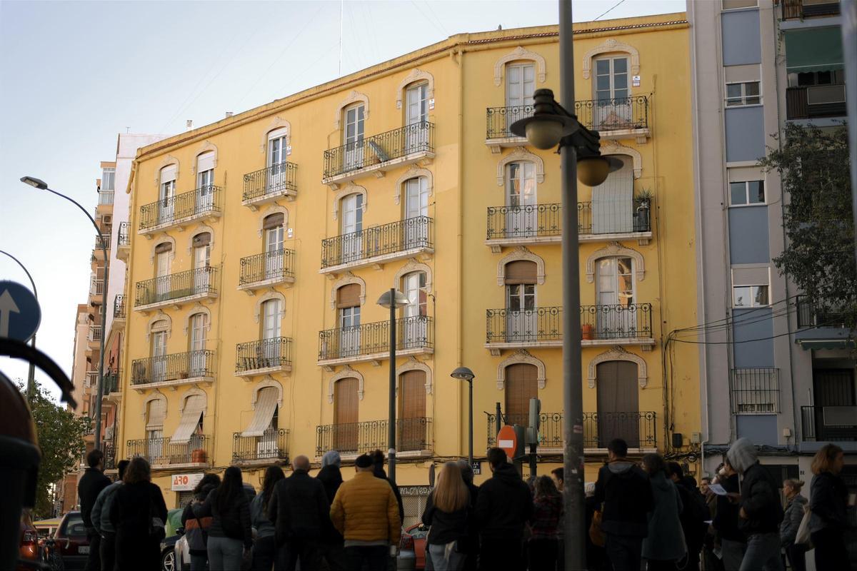 Acto vecinal en apoyo a los vecinos de la Finca Groga el pasado 22 de noviembre