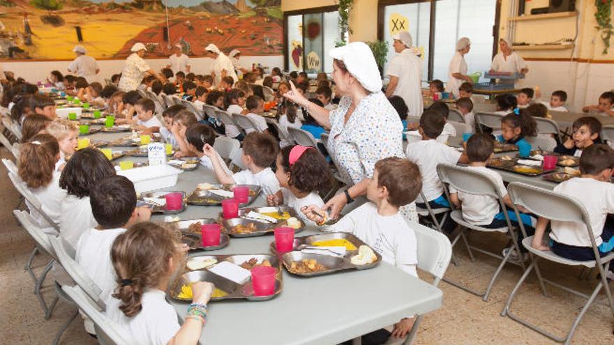 Imagen de archivo de un comedor escolar en Canarias.