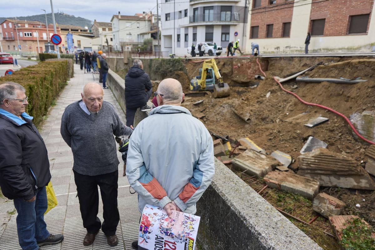 20260202 L'esfondrament parcial del carrer Pla de la Coma a Anglès,
