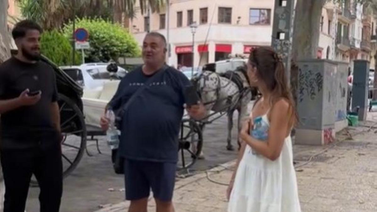 Der Kutscher (Mitte) und die junge Urlauberin legten sich miteinander an.