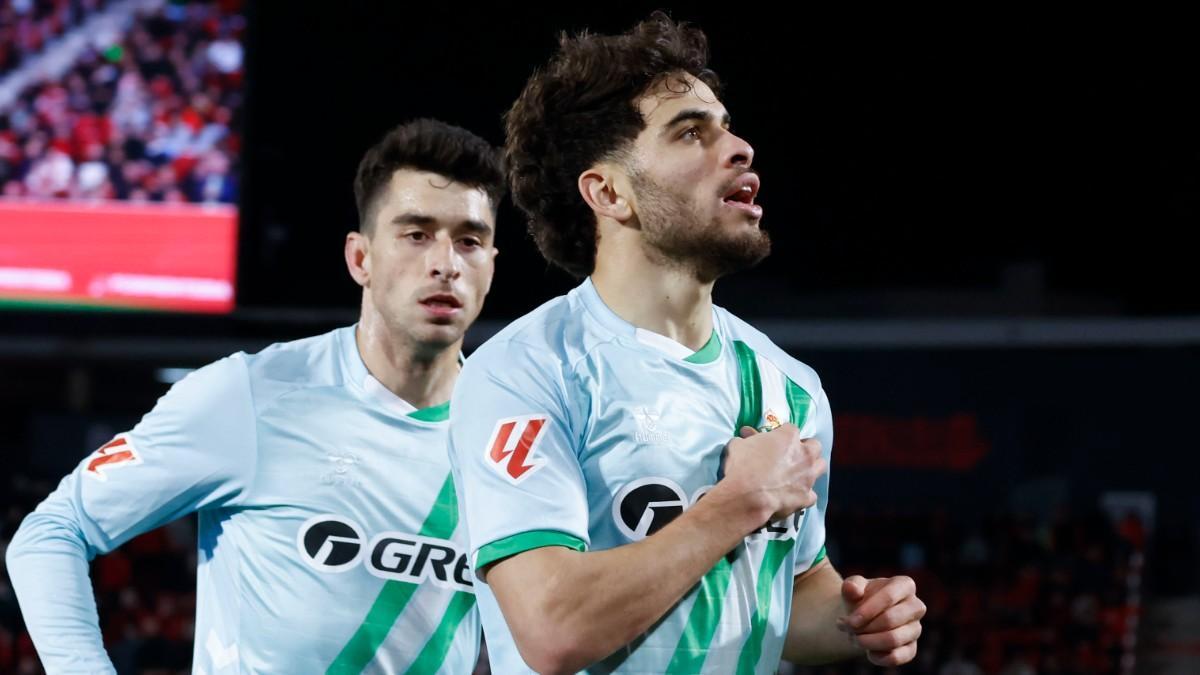 Abde celebra el 0-1 del Betis en Palma de Mallorca