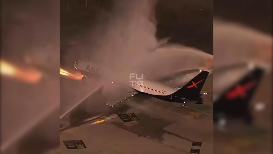 Así fue el bautizo del avión de Brasil antes de partir al Mundial