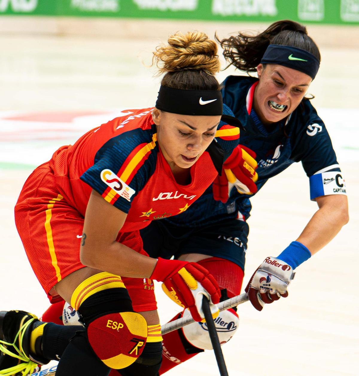 Acción del partido entre España y Francia