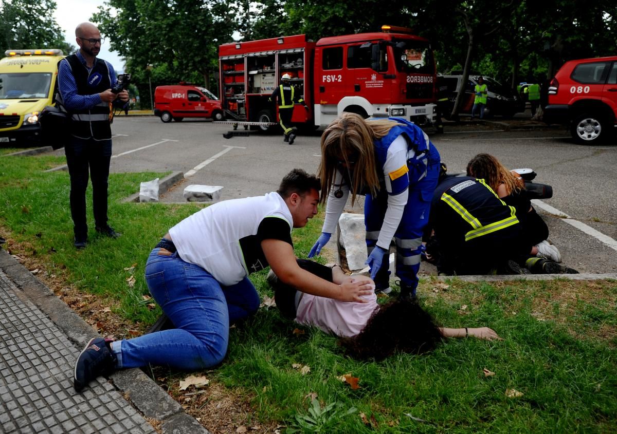 Simulacro de atentado terrorista en la Facultad de Medicina