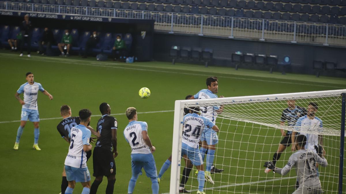 Partido de la Liga Smartbank entre el Málaga CF y el Almería