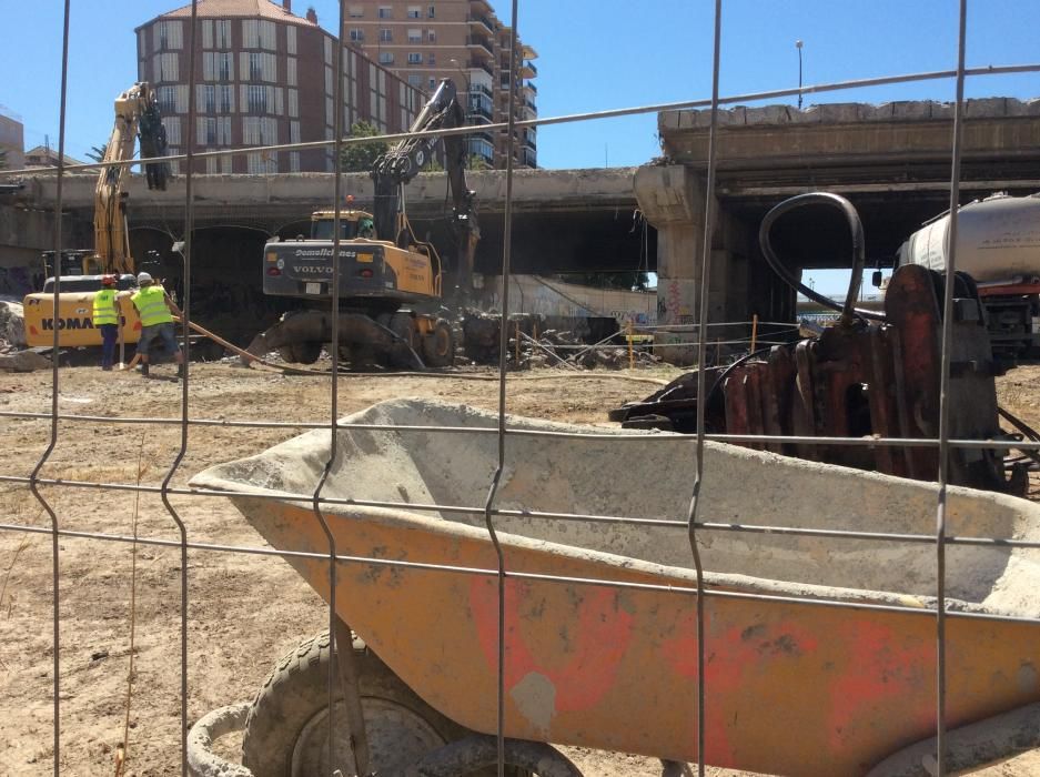 Obras del metro al comienzo de la Alameda