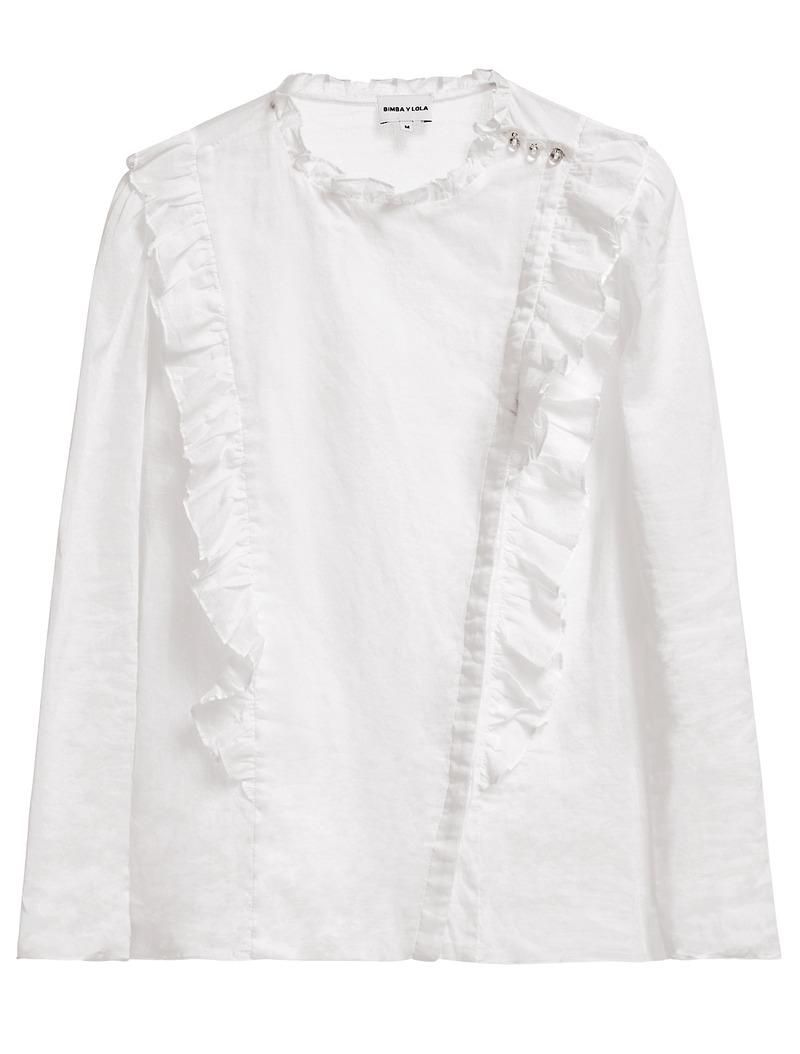 Blusa blanca con volantes de Bimba y Lola
