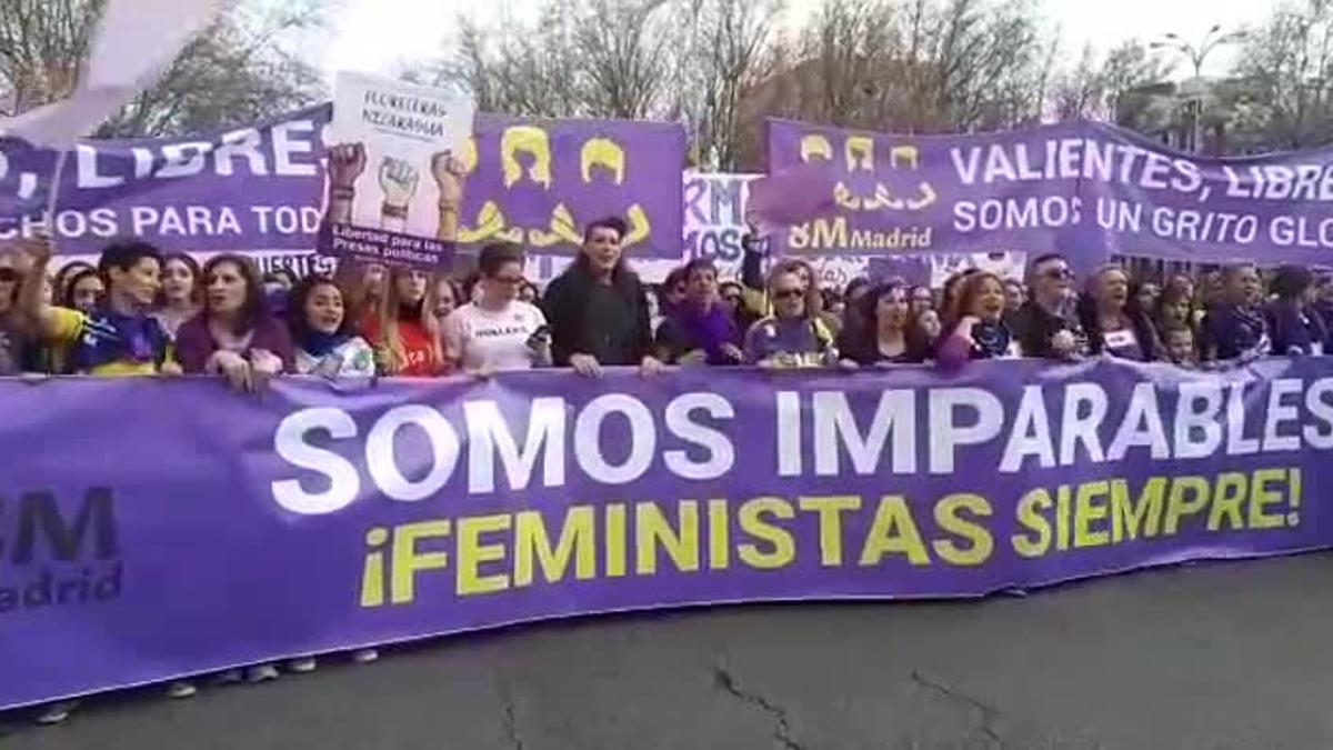 vÍDEO DE LA CABECERA DE LA MARCHA FEMINISTA DE mADRID