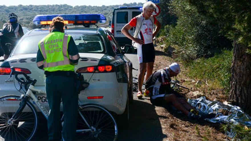 La ciclista atropellada por un vehículo.