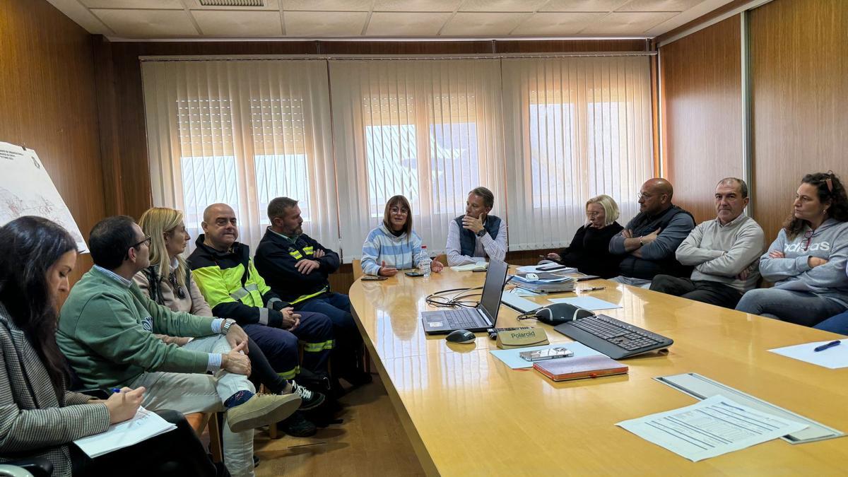Reunión mantenida entre representantes de Lorca y Chiva, en la localidad valenciana.