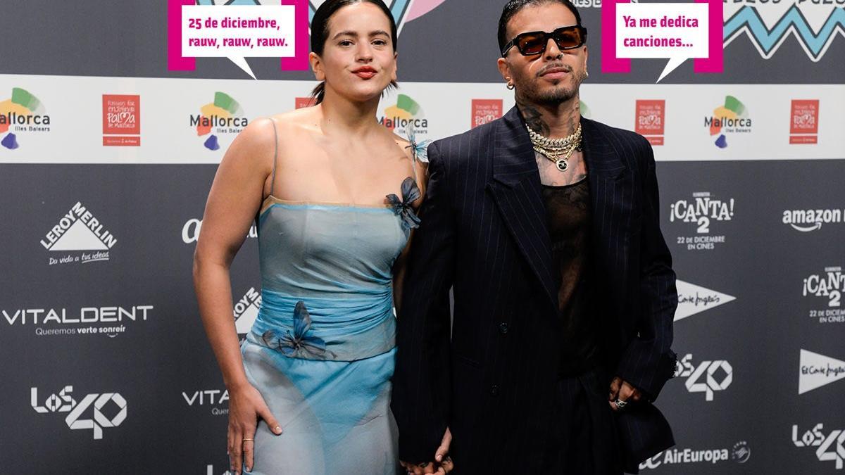 Rosalía y Rauw Alejandro en los premios 40 2021