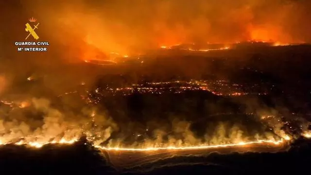 Imágenes aéreas del incendio en Zaragoza