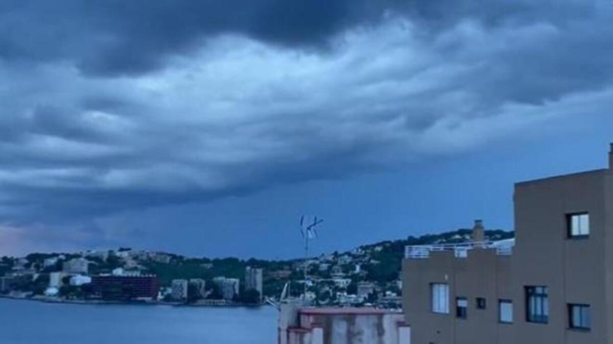 El cielo encapotado sobre Mallorca