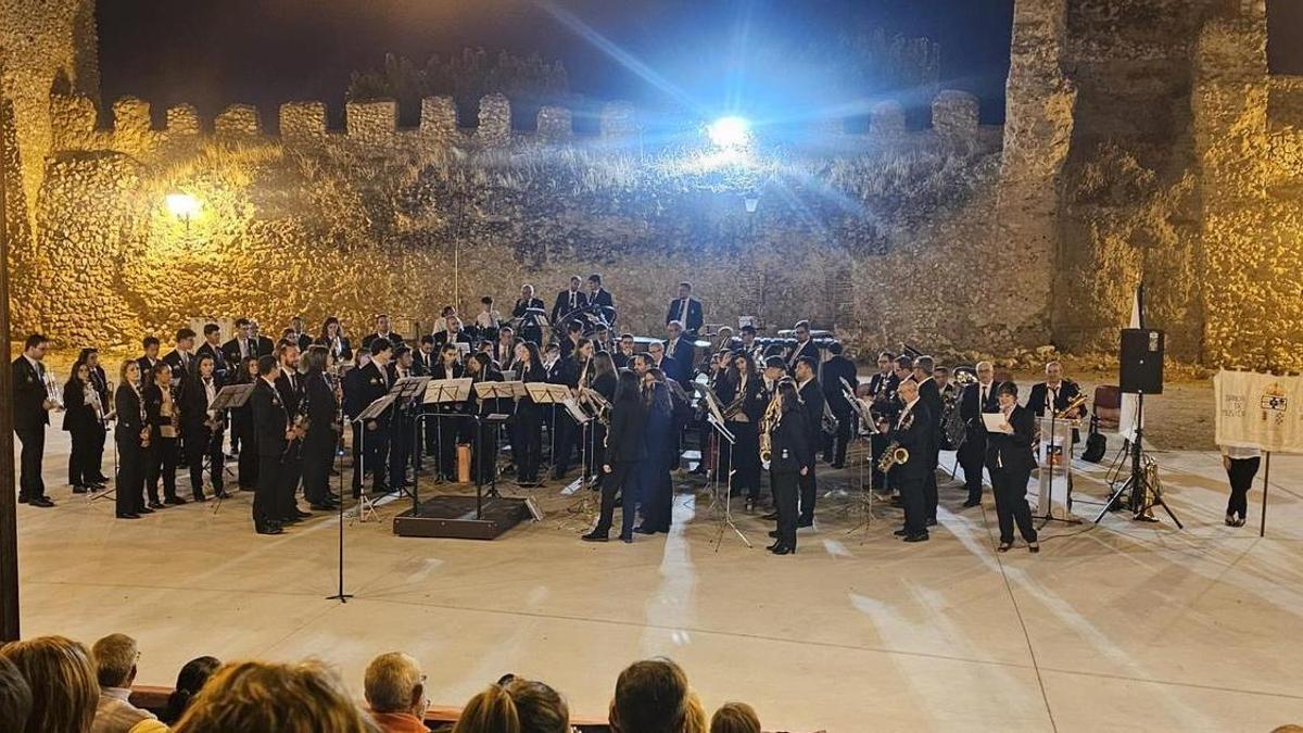La Banda de música de Laviana en el concierto ofrecido en Olmedo meses atrás.