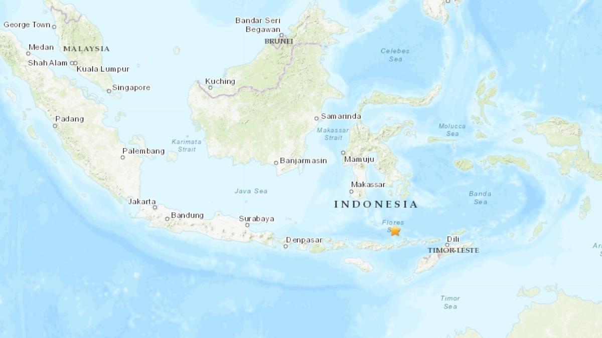 Terremoto de magnitud 7,4 en la escala abierta de Richter en el sur de Indonesia.