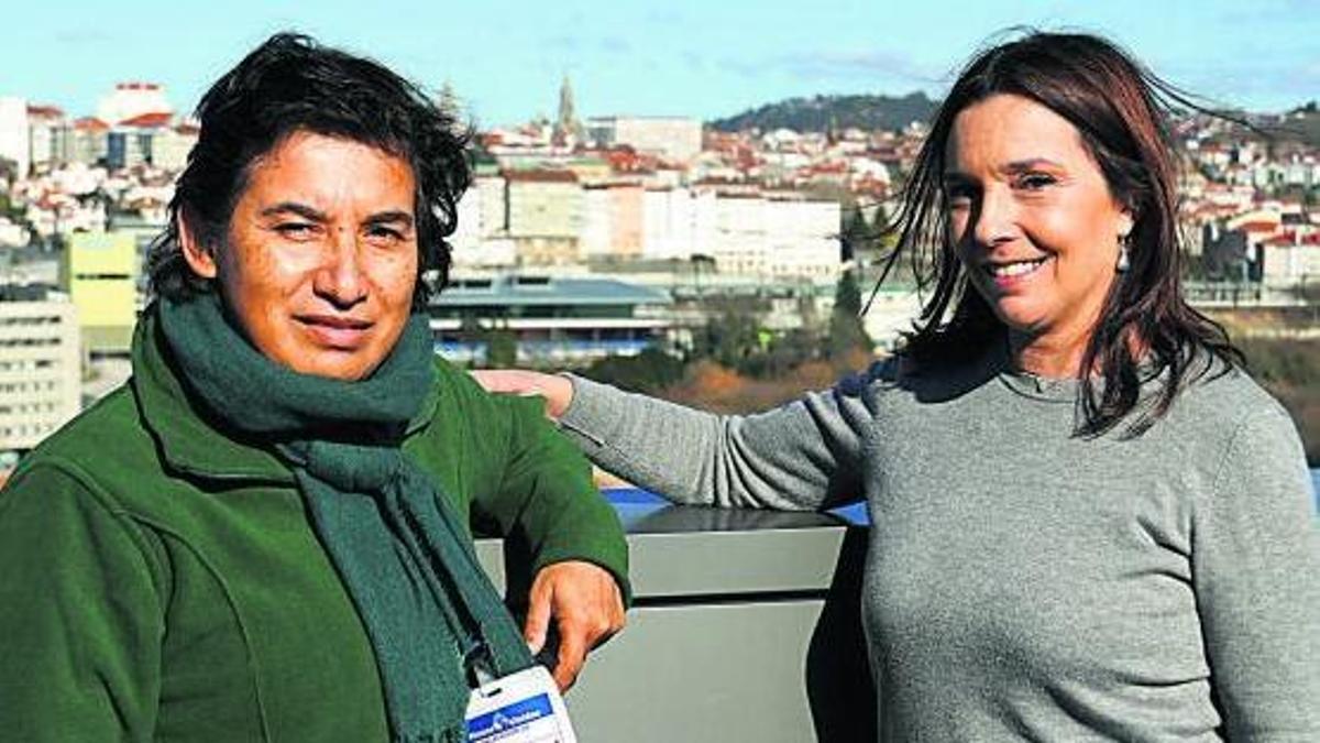 Patricia Rivero y Judith Lucachesky, presidenta local de Manos Unidas, en la sede de EL_CORREO. Jesús Prieto