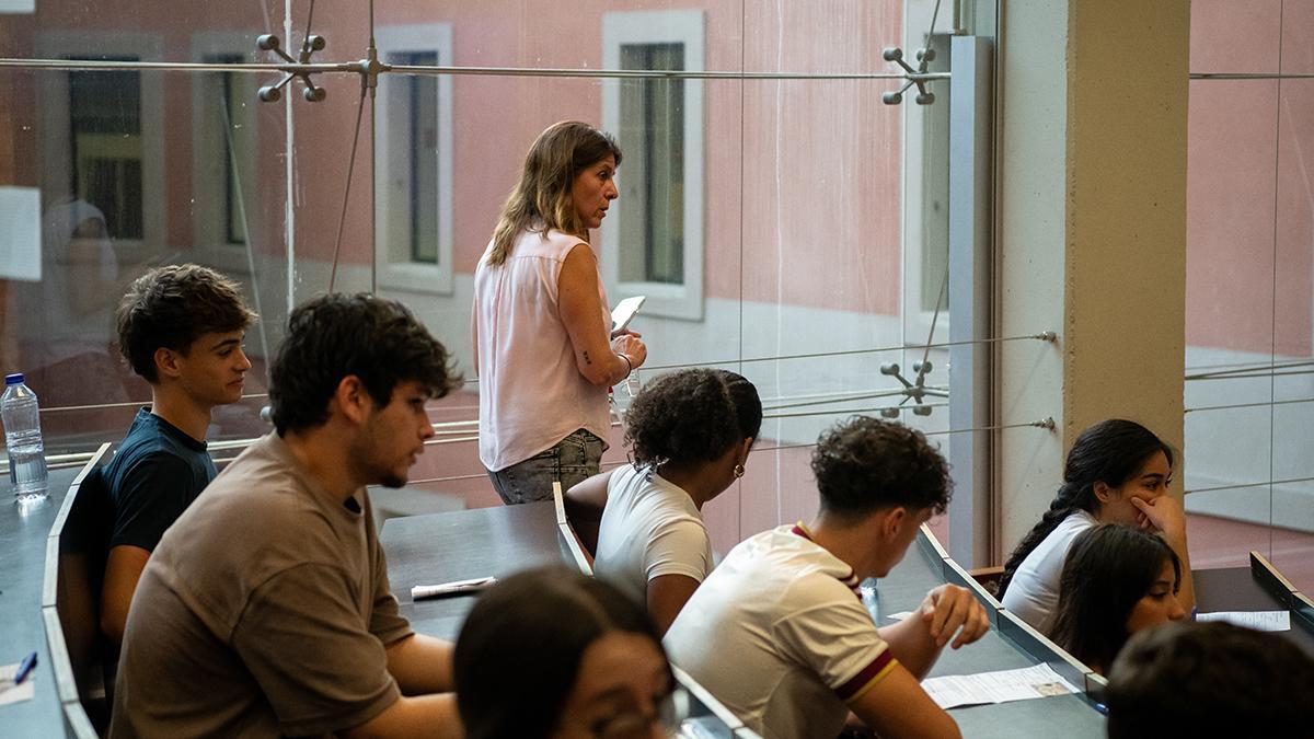 Pruebas de selectividad en el campus de la Ciutadella de la UPF de Barcelona