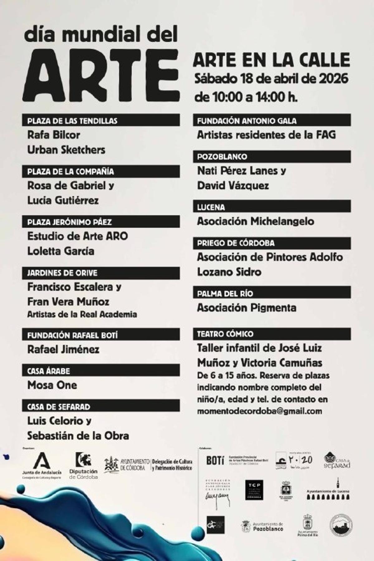 Cartel del Día Mundial del Arte.
