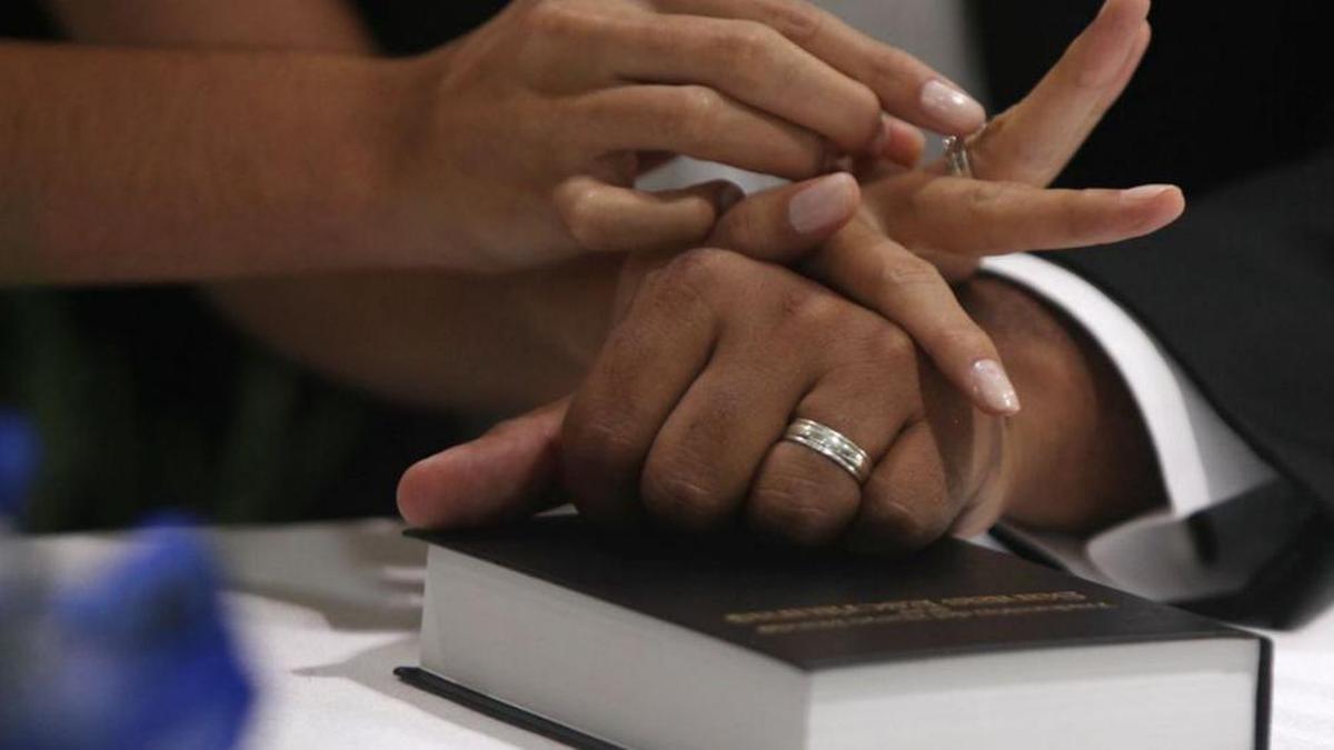 Un matrimonio tradicional.