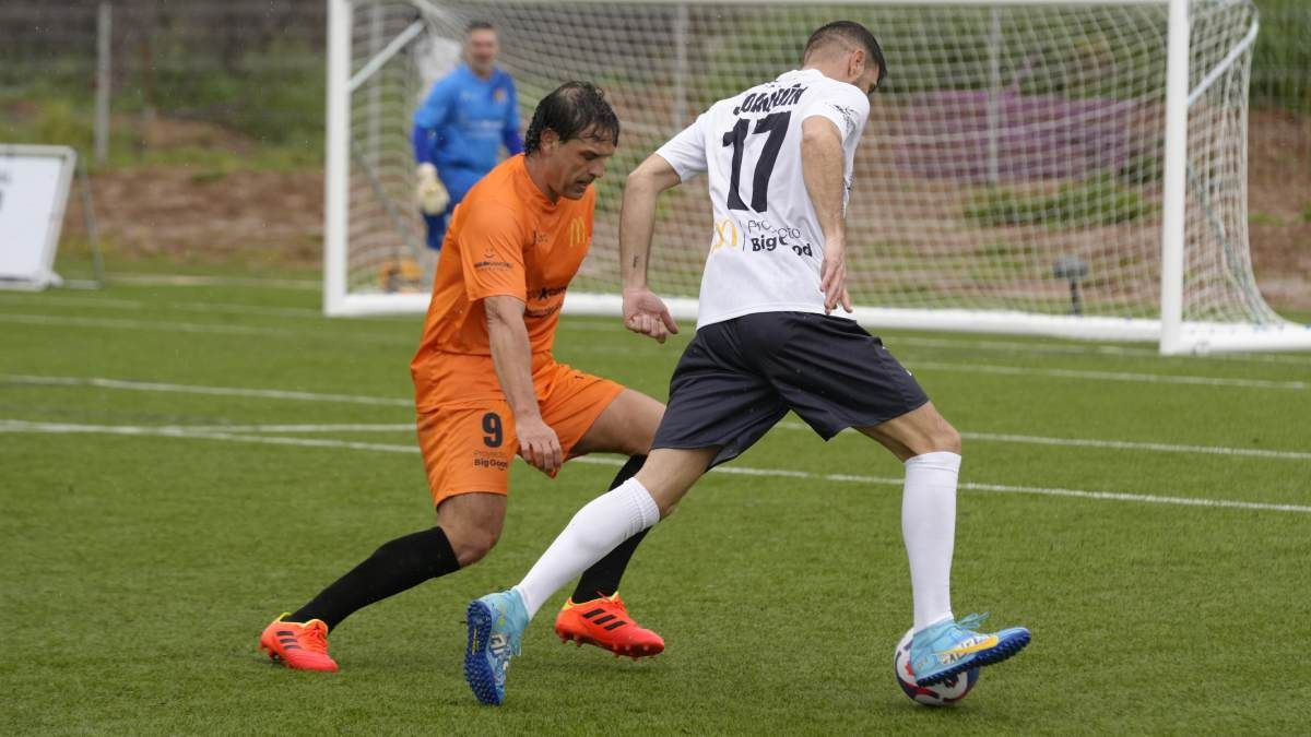 Joaquín y Fernando Morientes en el partido solidario 'En el Campo x el Campo'