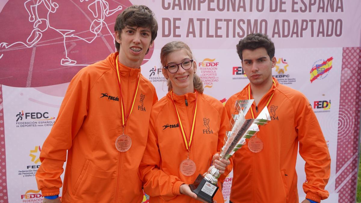 Serena, Tortosa y Barberá en el Campeonato de España de Atletismo Adaptado.