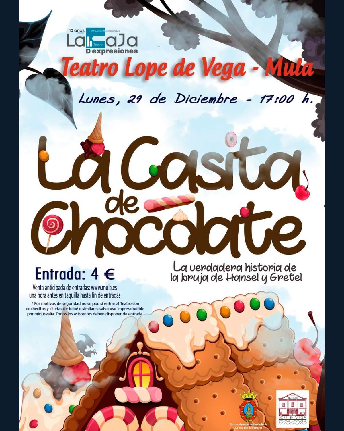 Cartel de la obra La Casita de Chocolate