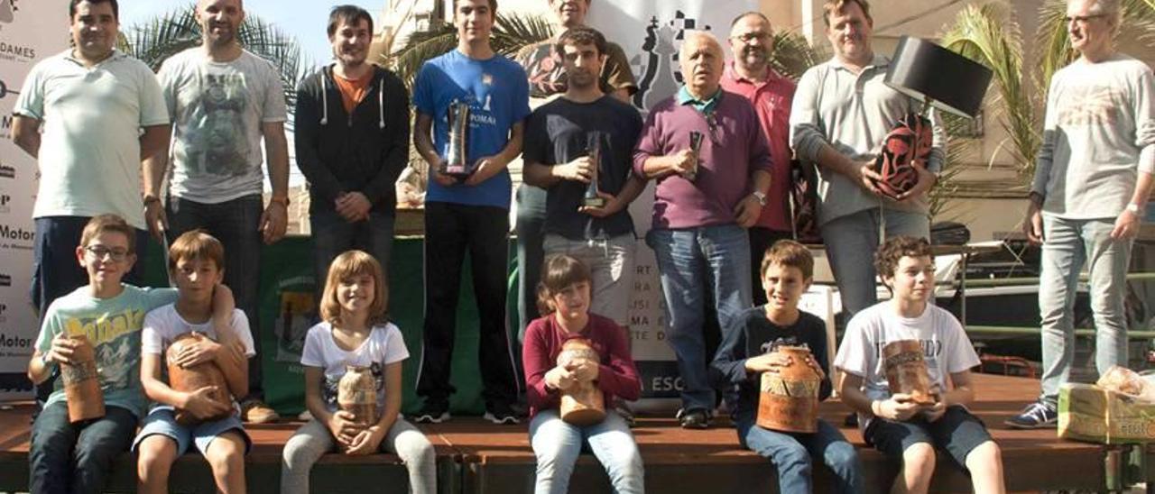 Los premiados del Torneo Festes de Ses Verges de Manacor.