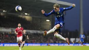 Alejandro Garnacho, del Chelsea, ante el Wrexham en la FA Cup