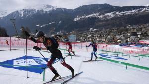Imagen de la prueba de skimo de la Copa del Mundo en Bormio