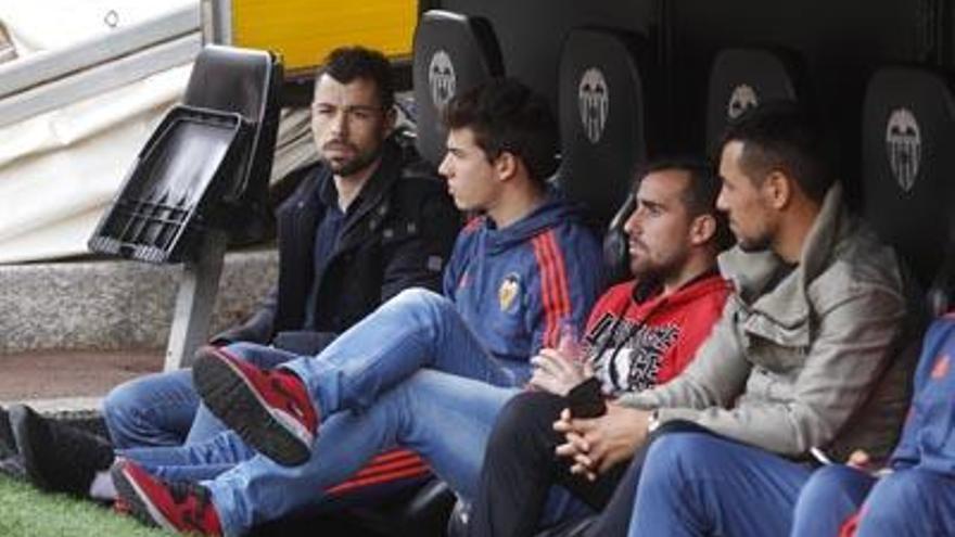 Javi Fuego, Santi Mina, Alcácer y Diego Alves