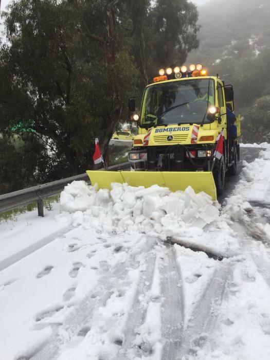 Así nevó en 2016 en la cumbre de Gran Canaria.