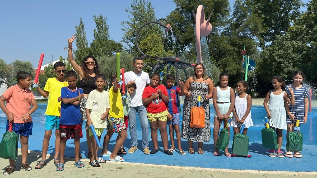 Niños saharauis a su llegada a Palma del Río.